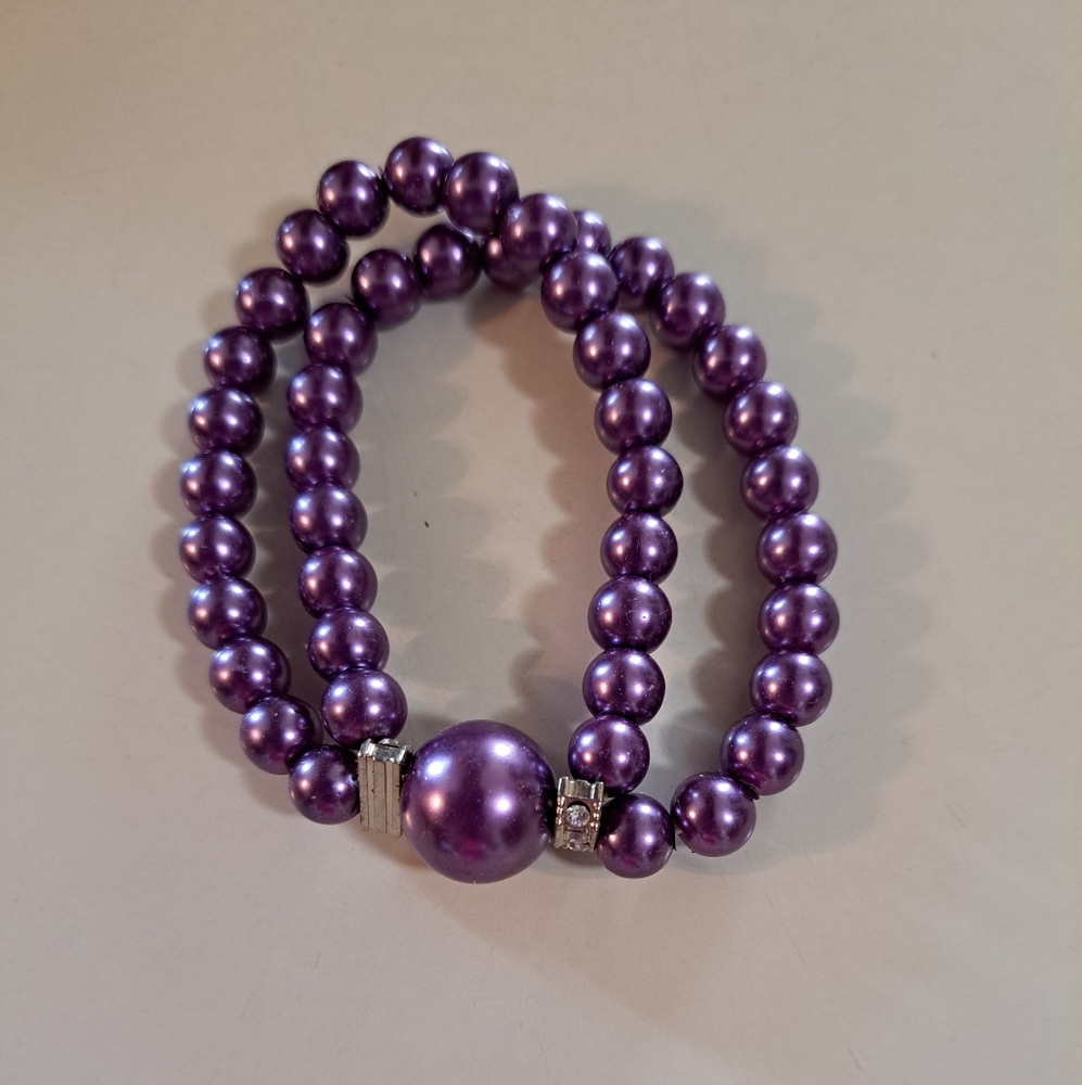 Double strand,  Purple Bracelet